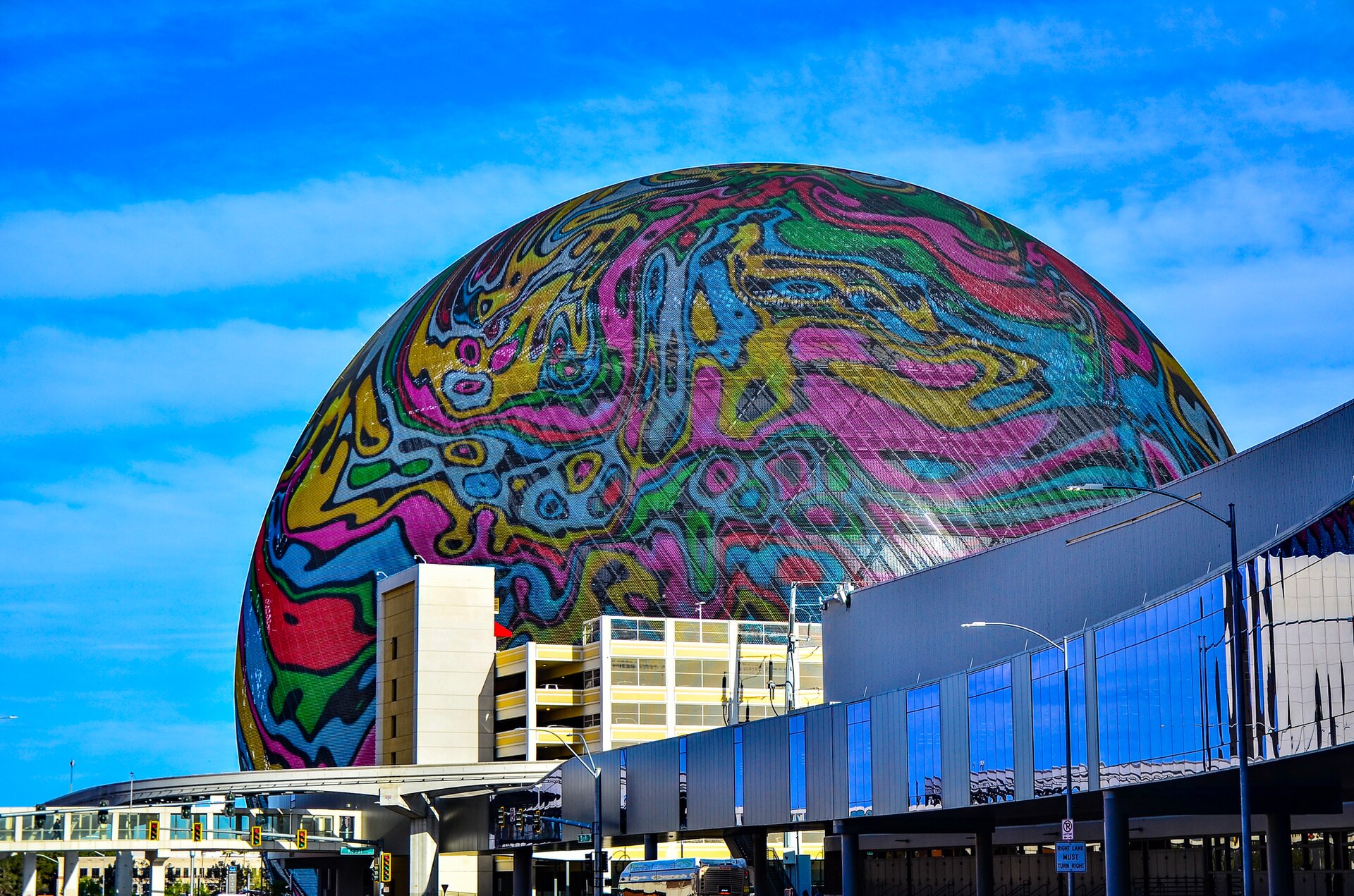 The exterior of Sphere in Las Vegas, Nevada